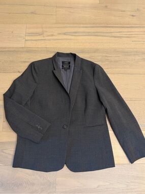 Women’s JCrew Parke Italian Stretch Wool Gray Jacket, Size 16
